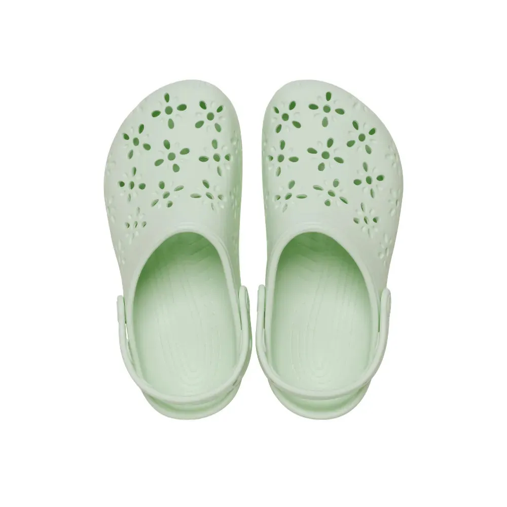 Giày Clog Unisex Crocs Classic Floral Cutout - Jade Tint