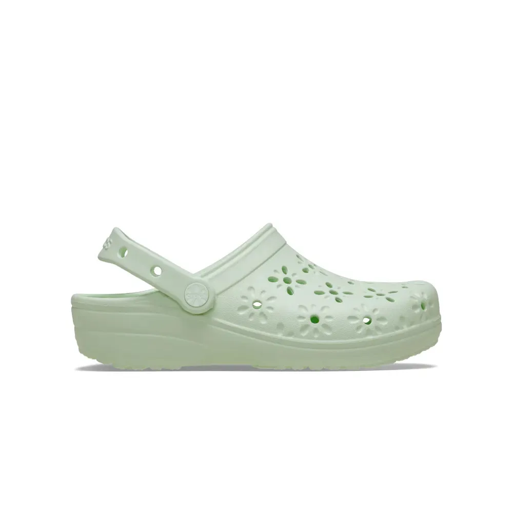 Giày Clog Unisex Crocs Classic Floral Cutout - Jade Tint