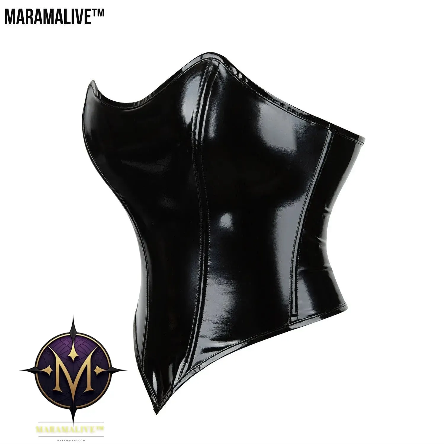 Gothic Zippered Leatherette Corset Shapes Your Body,