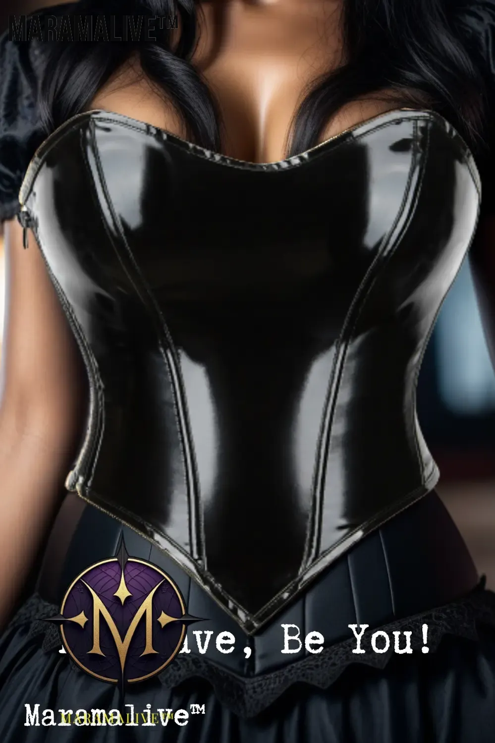 Gothic Zippered Leatherette Corset Shapes Your Body,