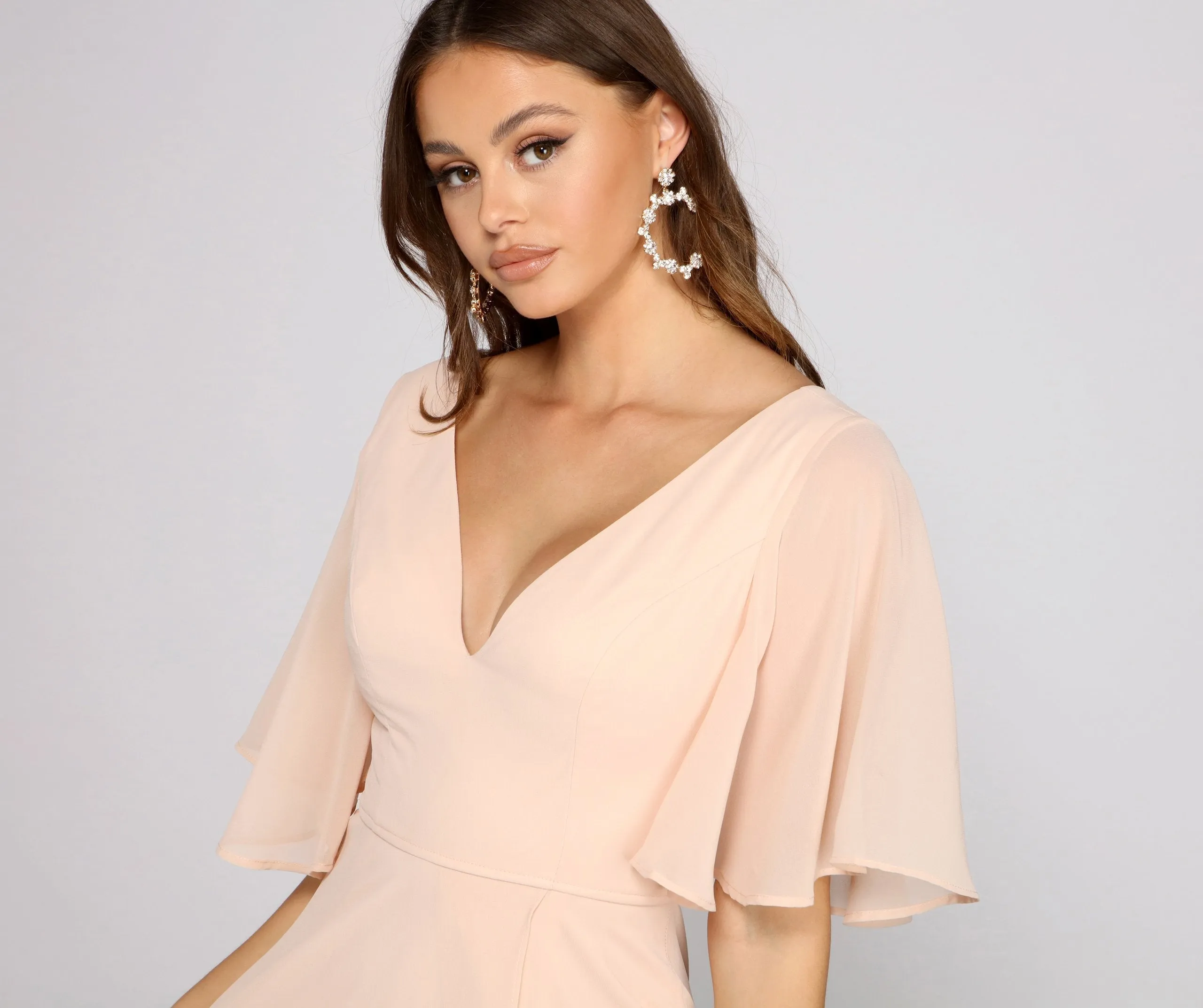 Greta Formal High Charming Slit Chiffon Dress