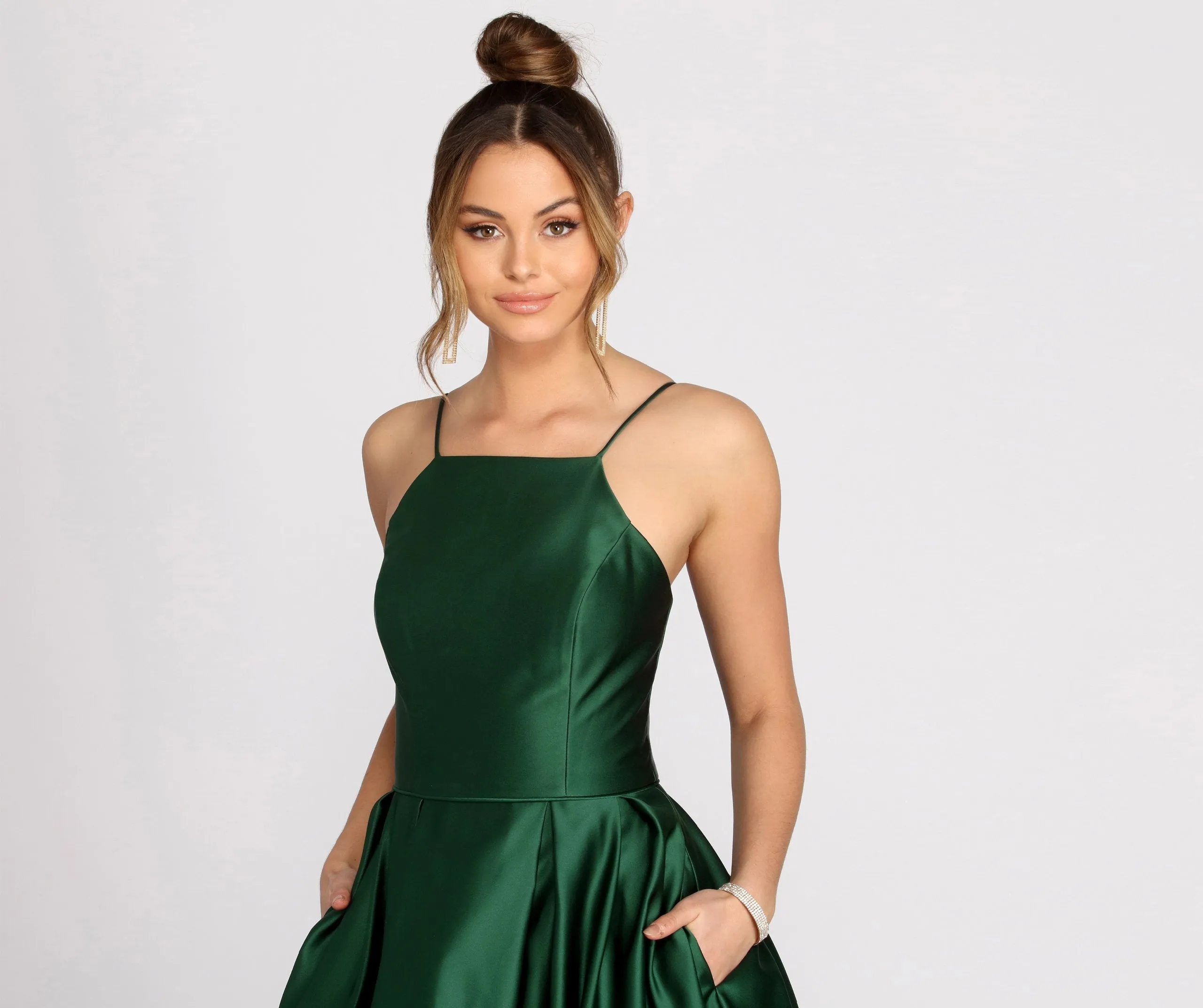 Harper Formal Satin Ball Gown