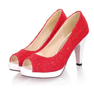 High Open Toe High Heels Women Pumps Brand shoes women sandals wedding pumps size 34-42
