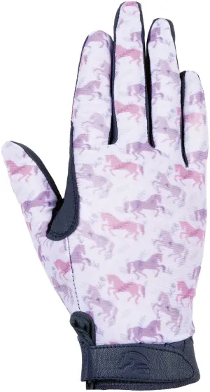 HKM Kids Horse Riding Gloves Blossom