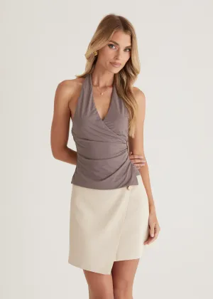 Husky Halter Top - Mushroom