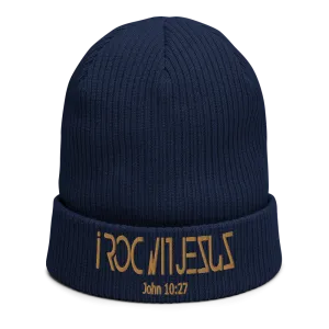 i ROC WIT JESUS Organic Ribbed Beanie