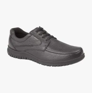 IMAC LENNIE Mens Grain Leather Apron Shoes Black