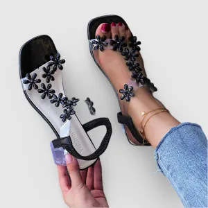 Issa Flower and Rhinestone Heel