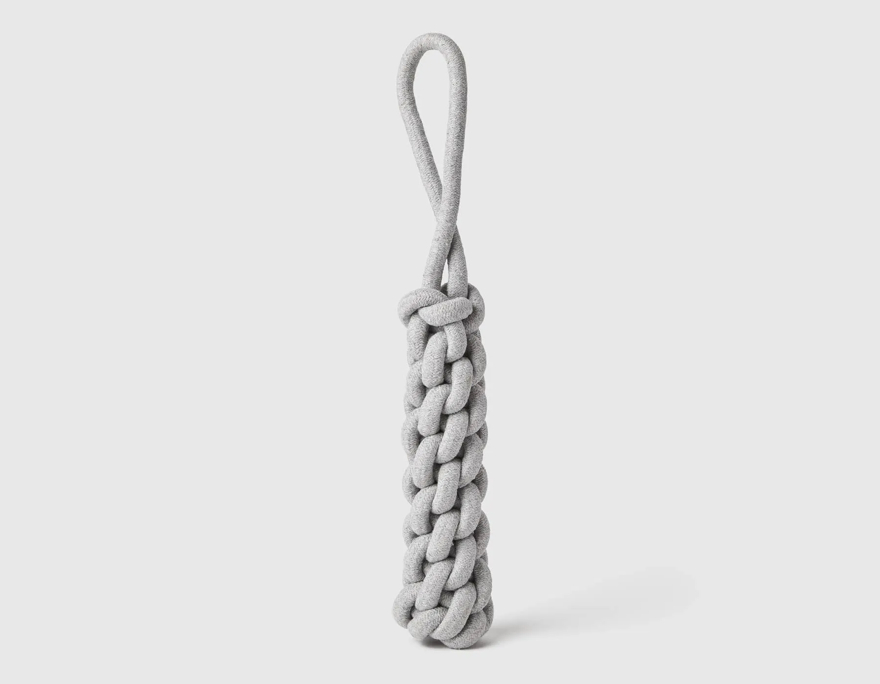 Jax & Bones Top Tugger Rope Knot Dog Toy Silver 11"