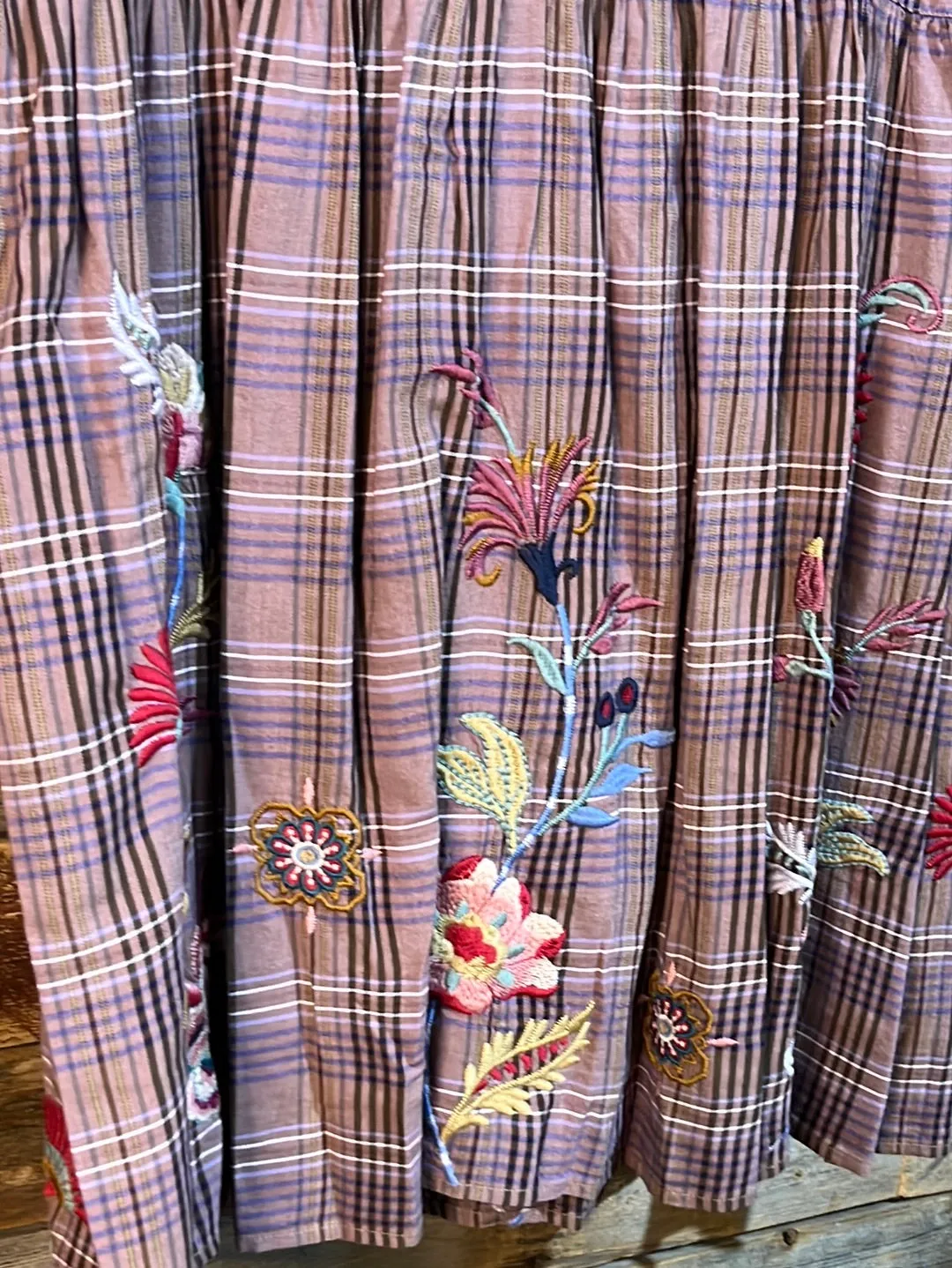 Johnny Was Garnet Field Plaid Dress