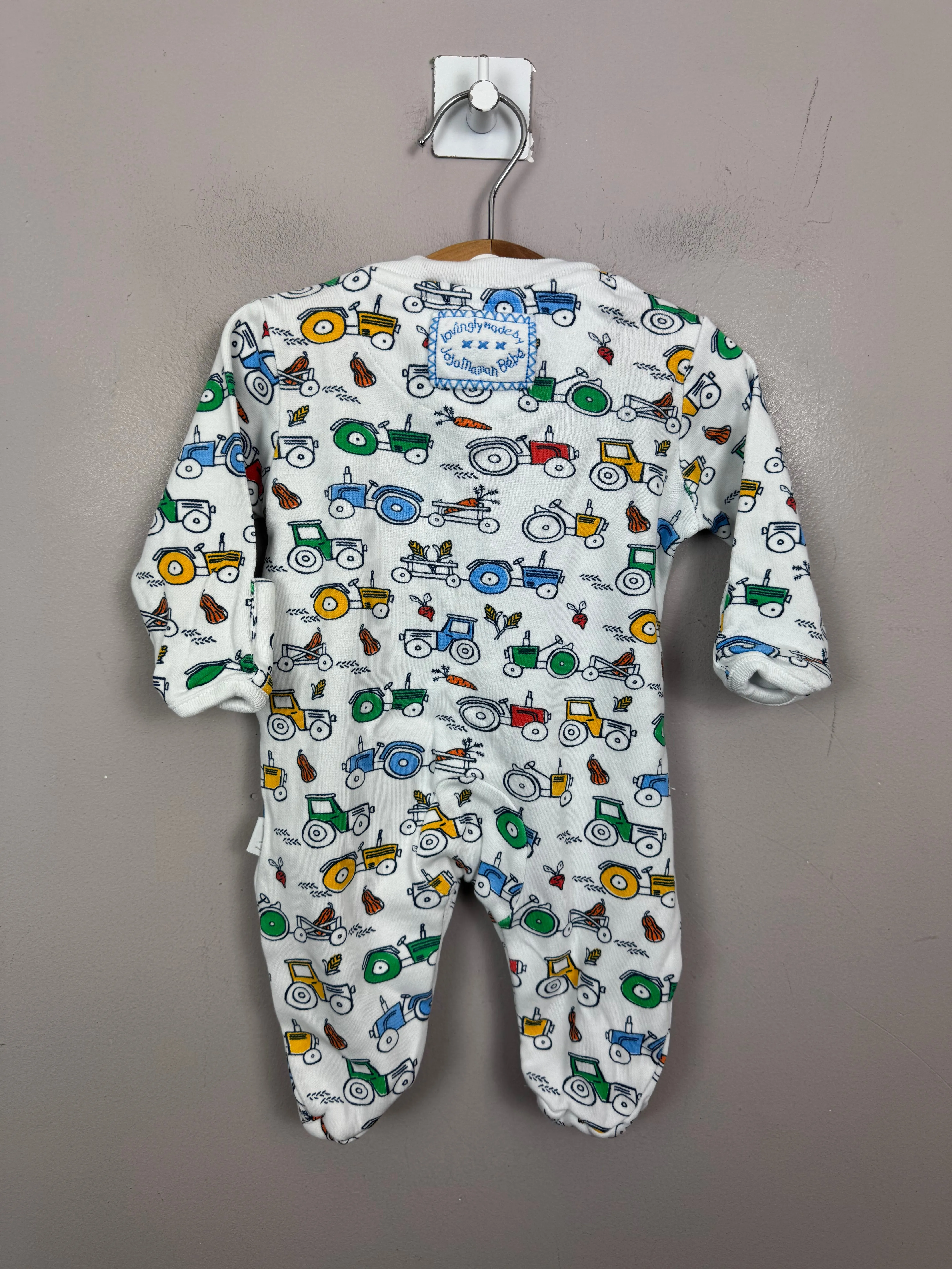 Jojo Maman Bebe Tractor Sleepsuit - Newborn
