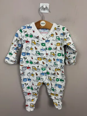 Jojo Maman Bebe Tractor Sleepsuit - Newborn