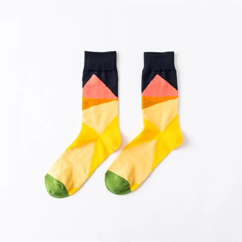 Kids Creative Sketch Print Breathable Funny Cotton Socks, 1 Pair  - Multiple Colours