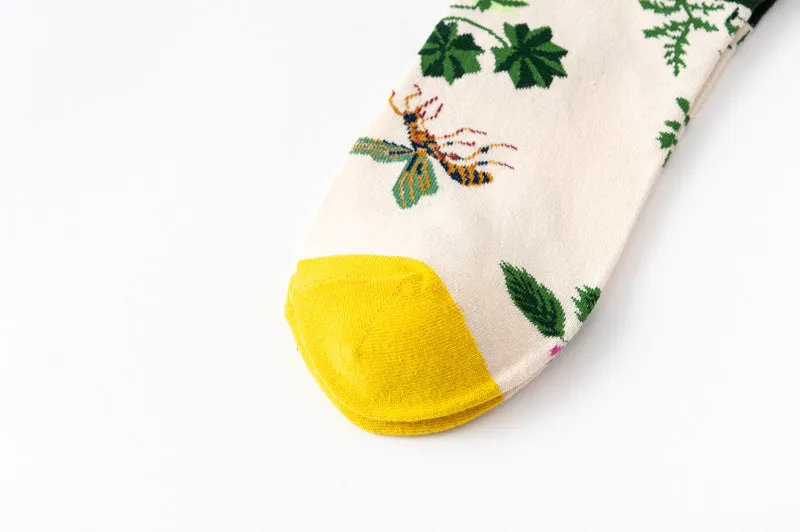 Kids Creative Sketch Print Breathable Funny Cotton Socks, 1 Pair  - Multiple Colours