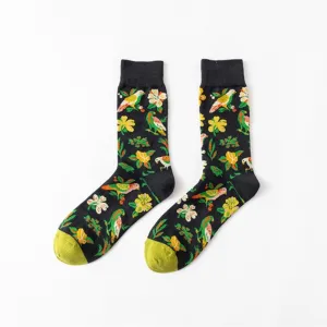 Kids Creative Sketch Print Breathable Funny Cotton Socks, 1 Pair  - Multiple Colours