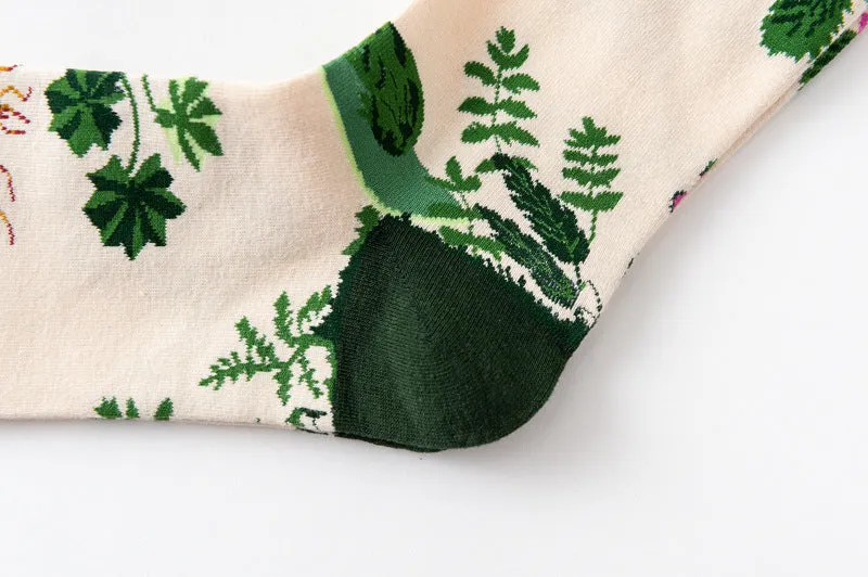 Kids Creative Sketch Print Breathable Funny Cotton Socks, 1 Pair  - Multiple Colours