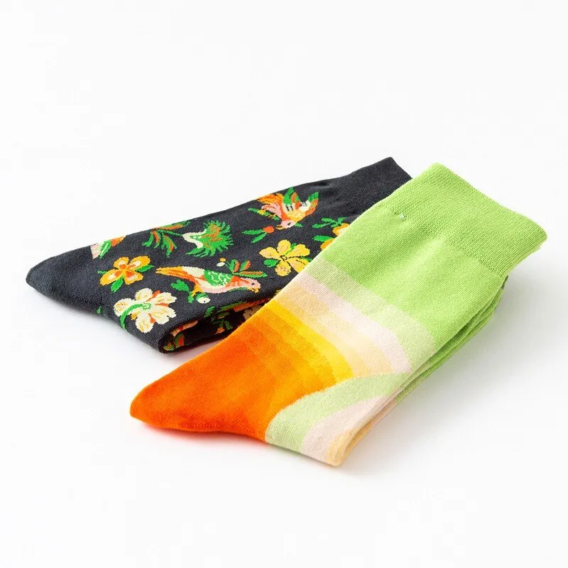 Kids Creative Sketch Print Breathable Funny Cotton Socks, 1 Pair  - Multiple Colours