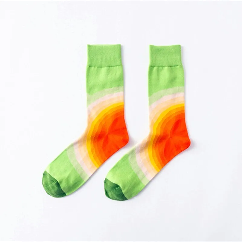 Kids Creative Sketch Print Breathable Funny Cotton Socks, 1 Pair  - Multiple Colours