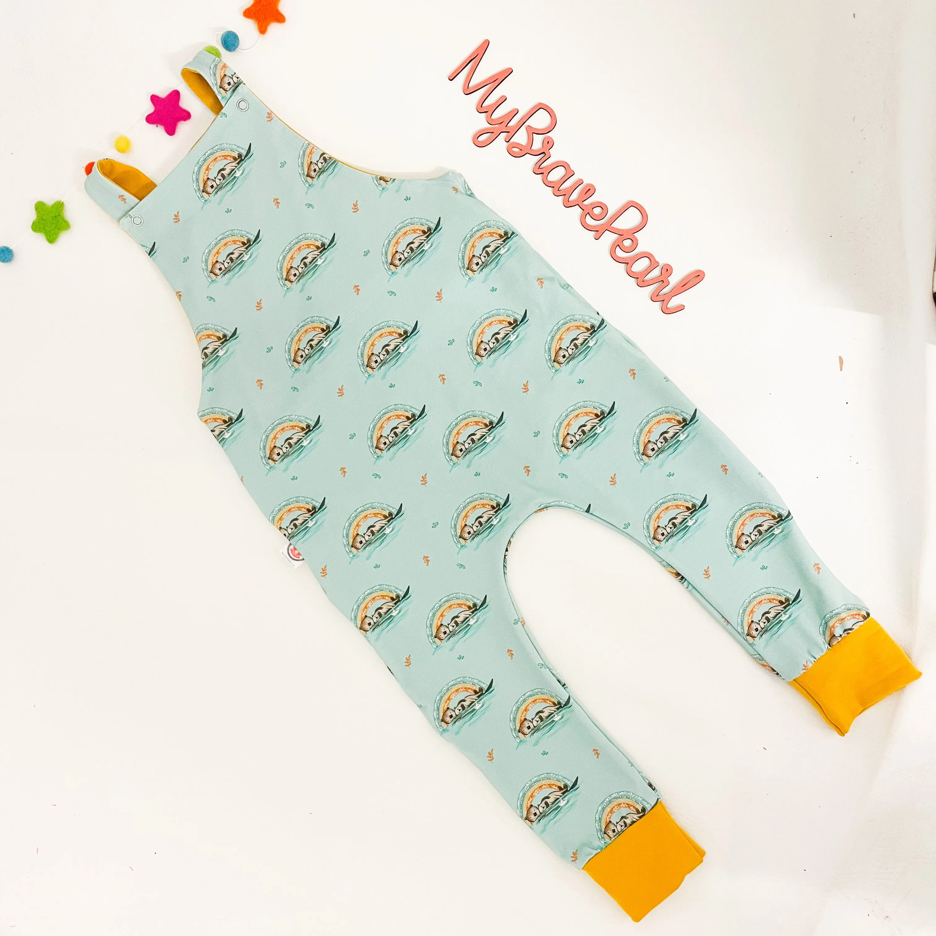 Kids Reversible Dungarees