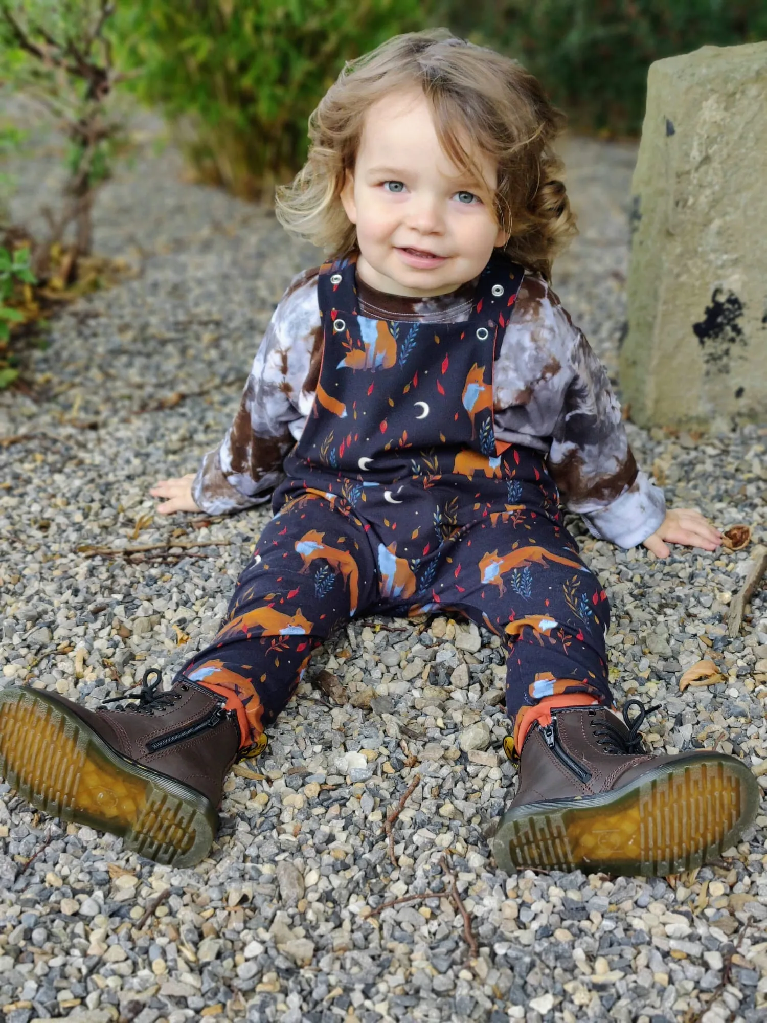 Kids Reversible Dungarees