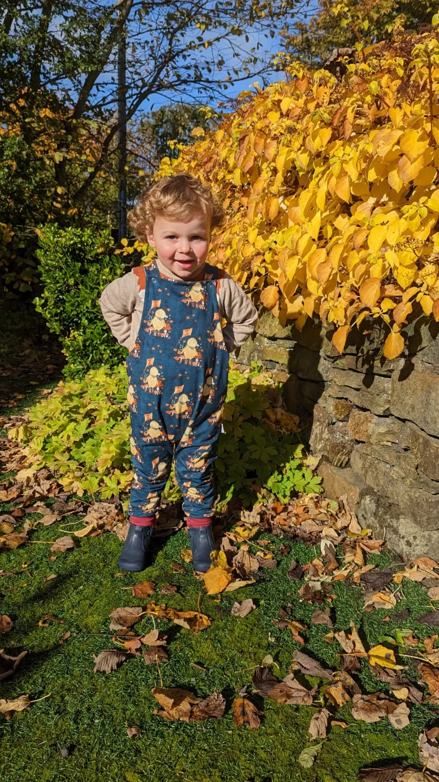 Kids Reversible Dungarees