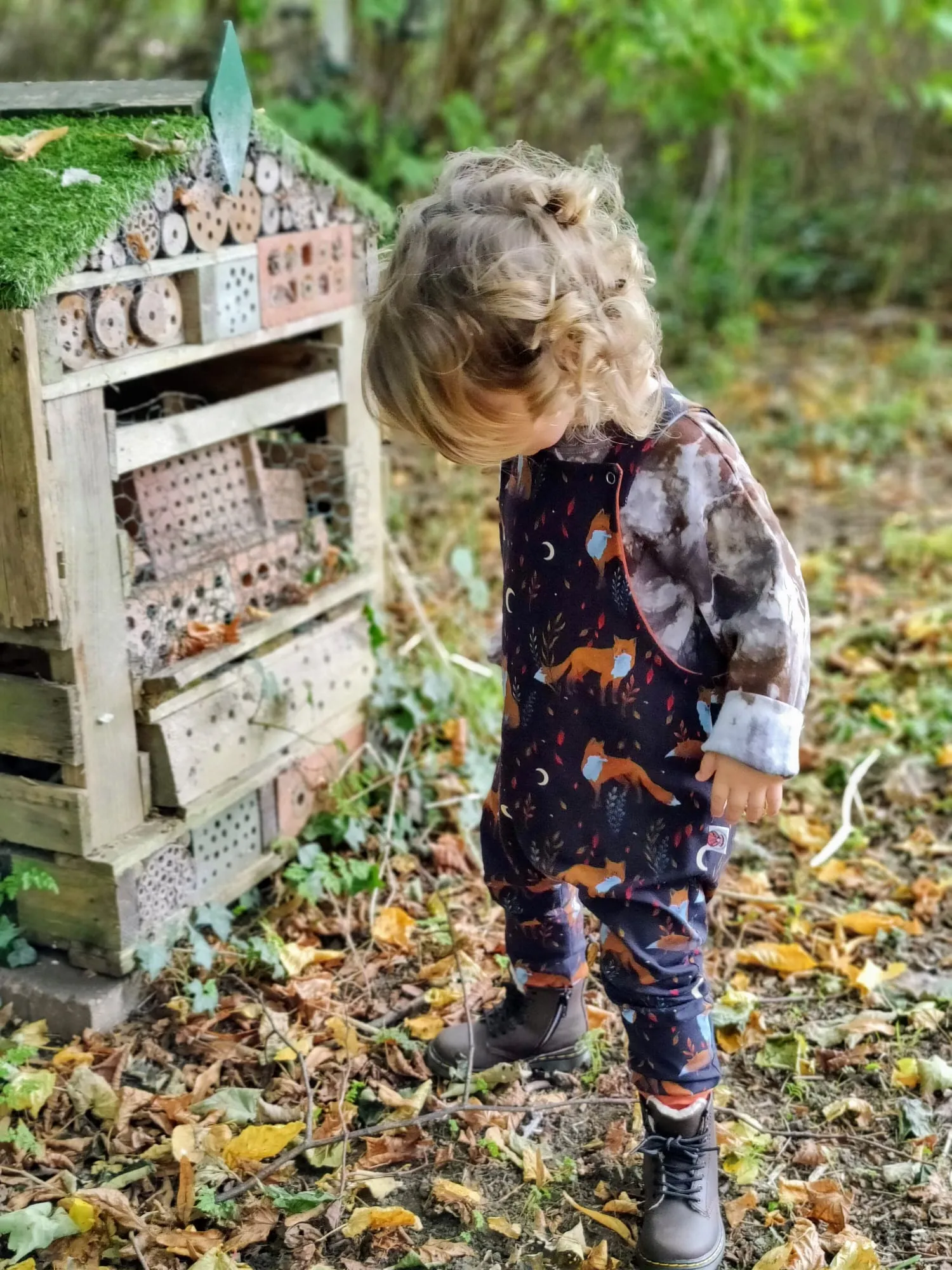 Kids Reversible Dungarees