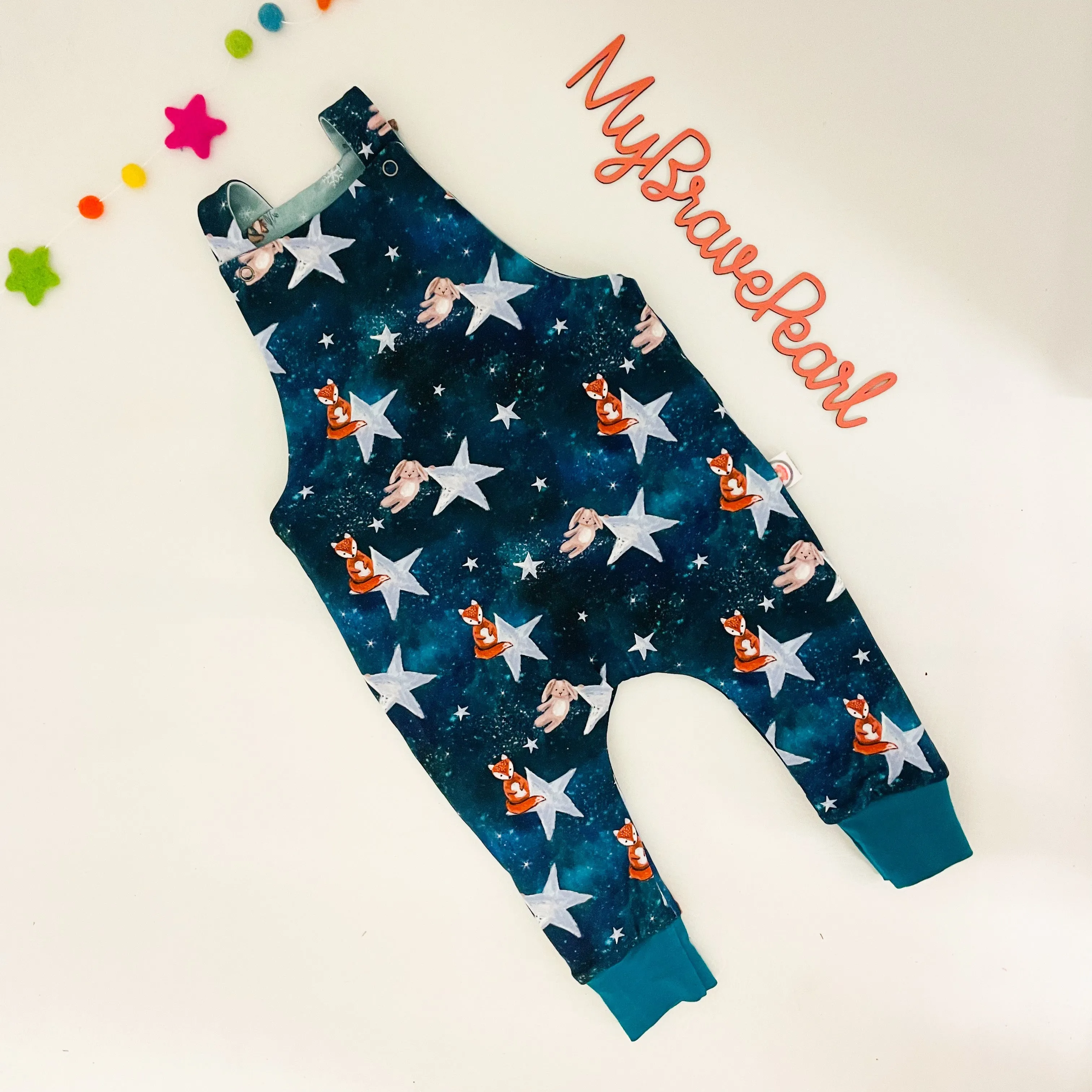 Kids Reversible Dungarees