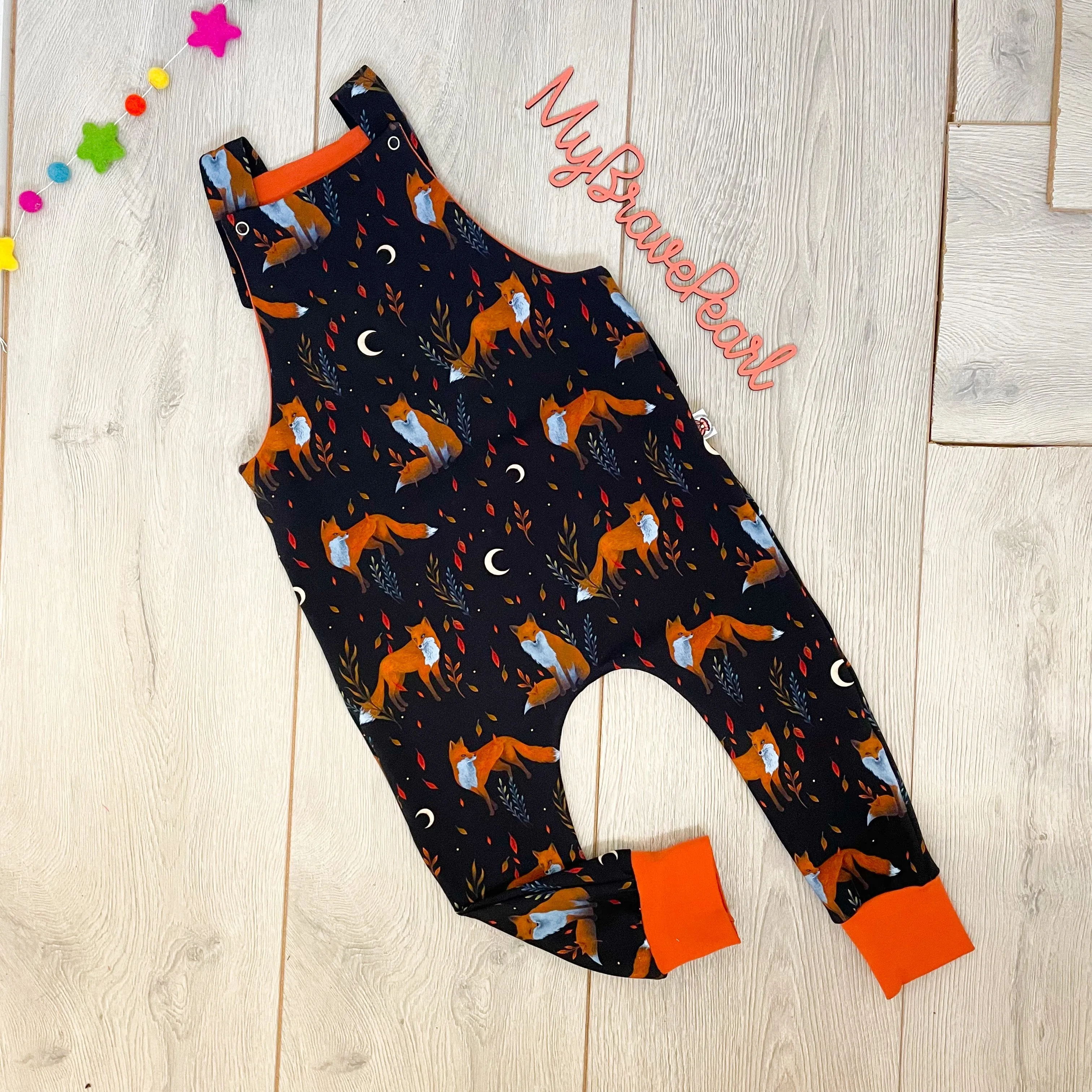 Kids Reversible Dungarees