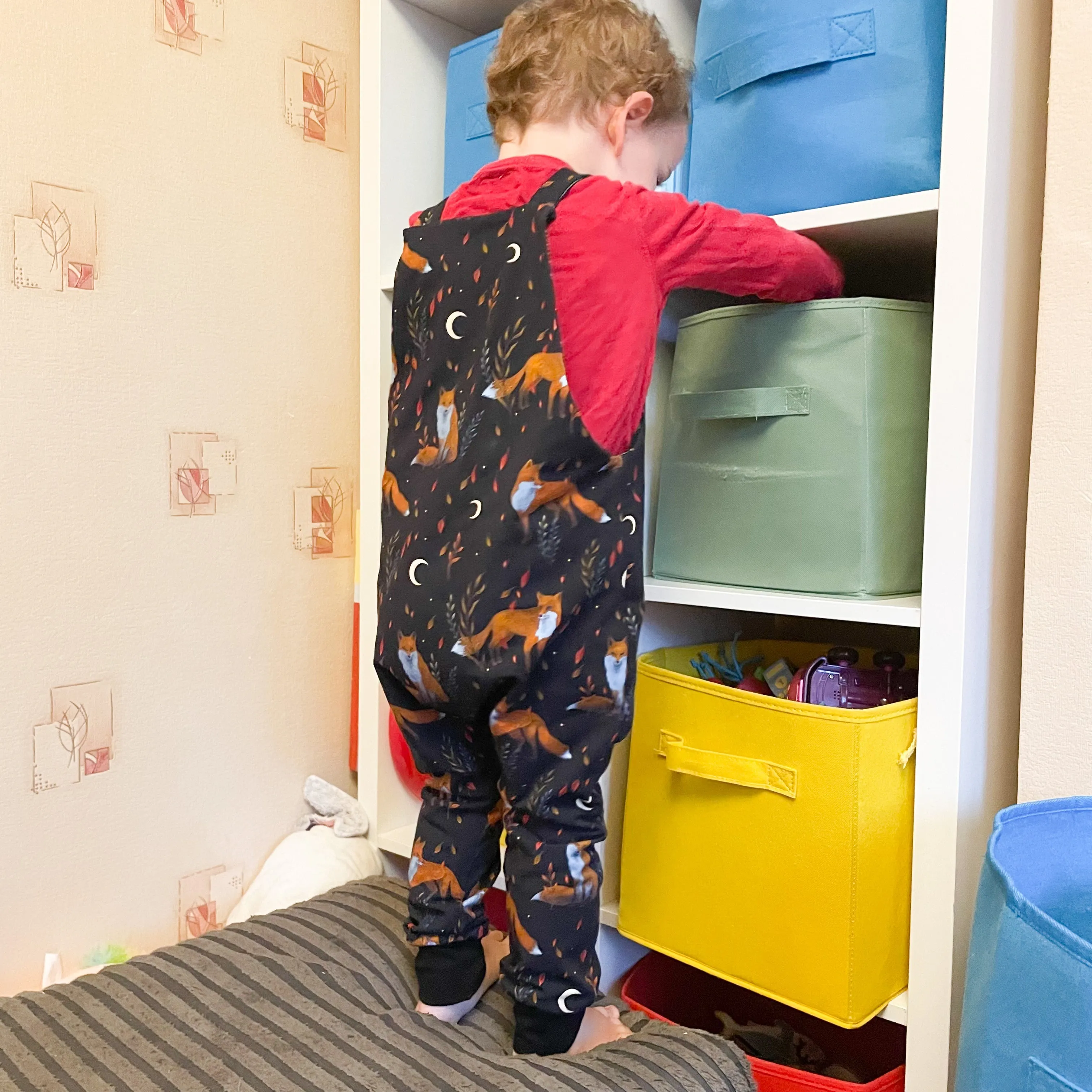 Kids Reversible Dungarees