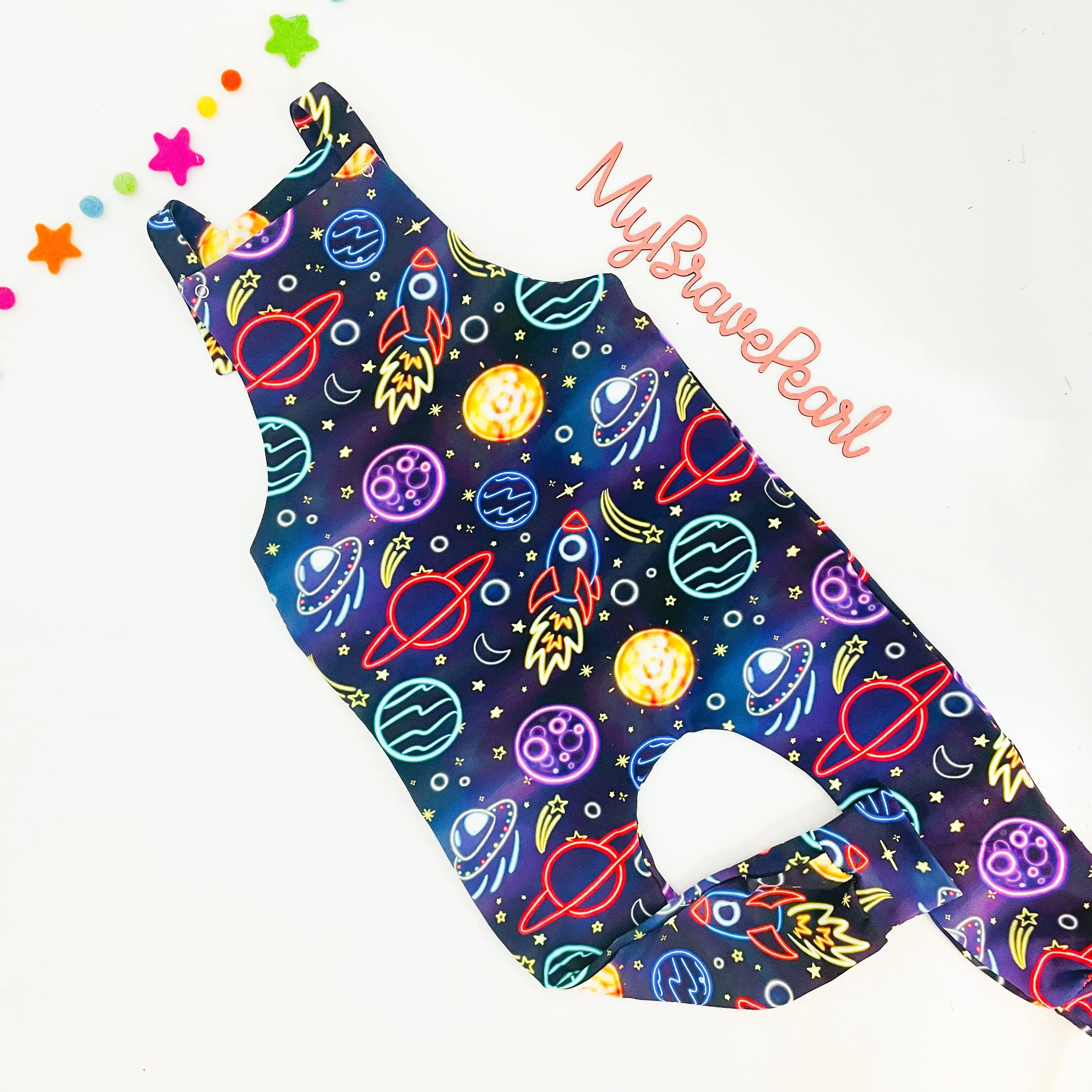 Kids Reversible Dungarees