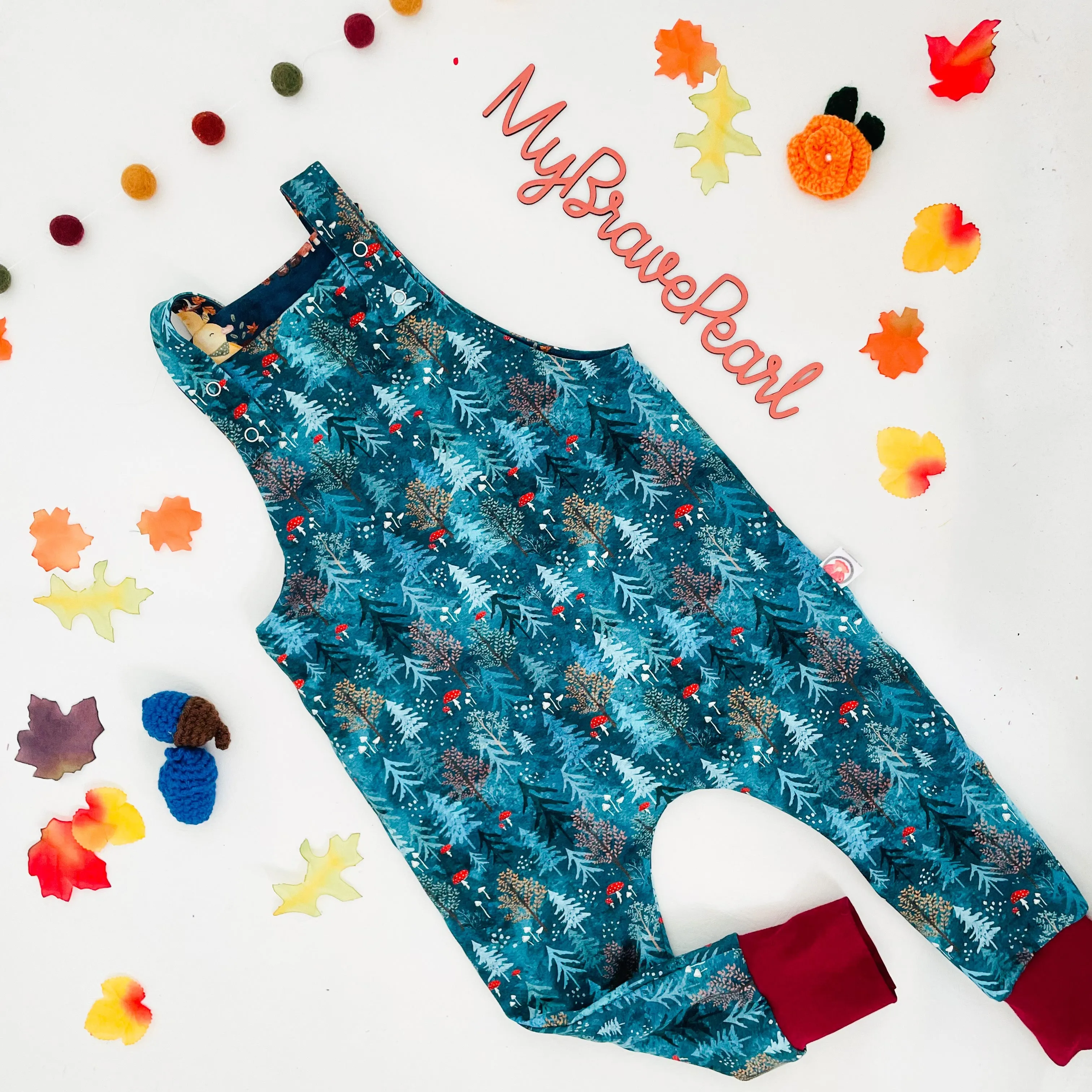 Kids Reversible Dungarees