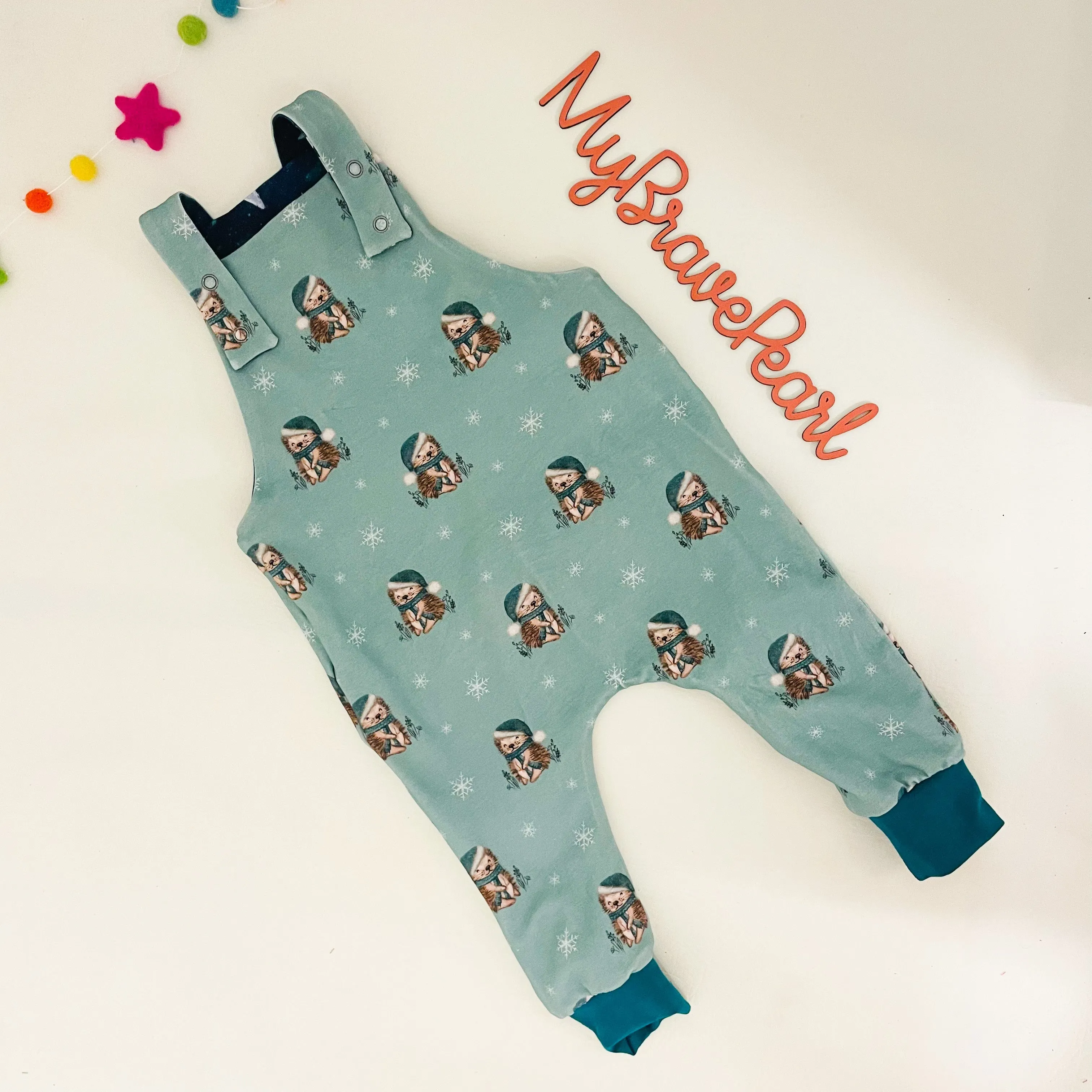 Kids Reversible Dungarees