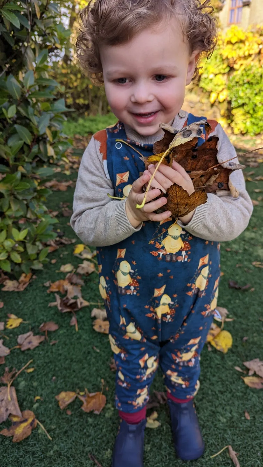Kids Reversible Dungarees