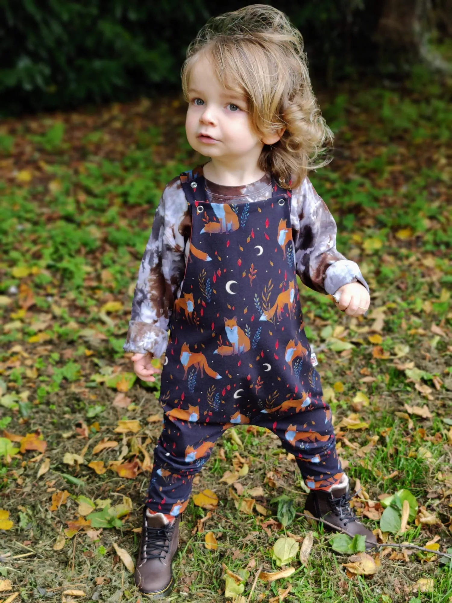 Kids Reversible Dungarees