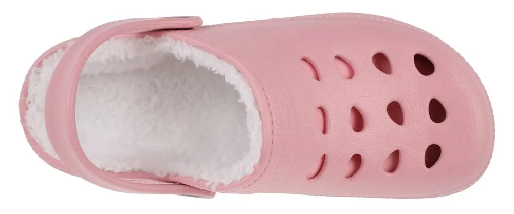 Ladies Injected EVA Clogs with Faux Berber Lining