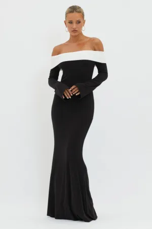 Lara Off-shoulder Maxi Knit Dress