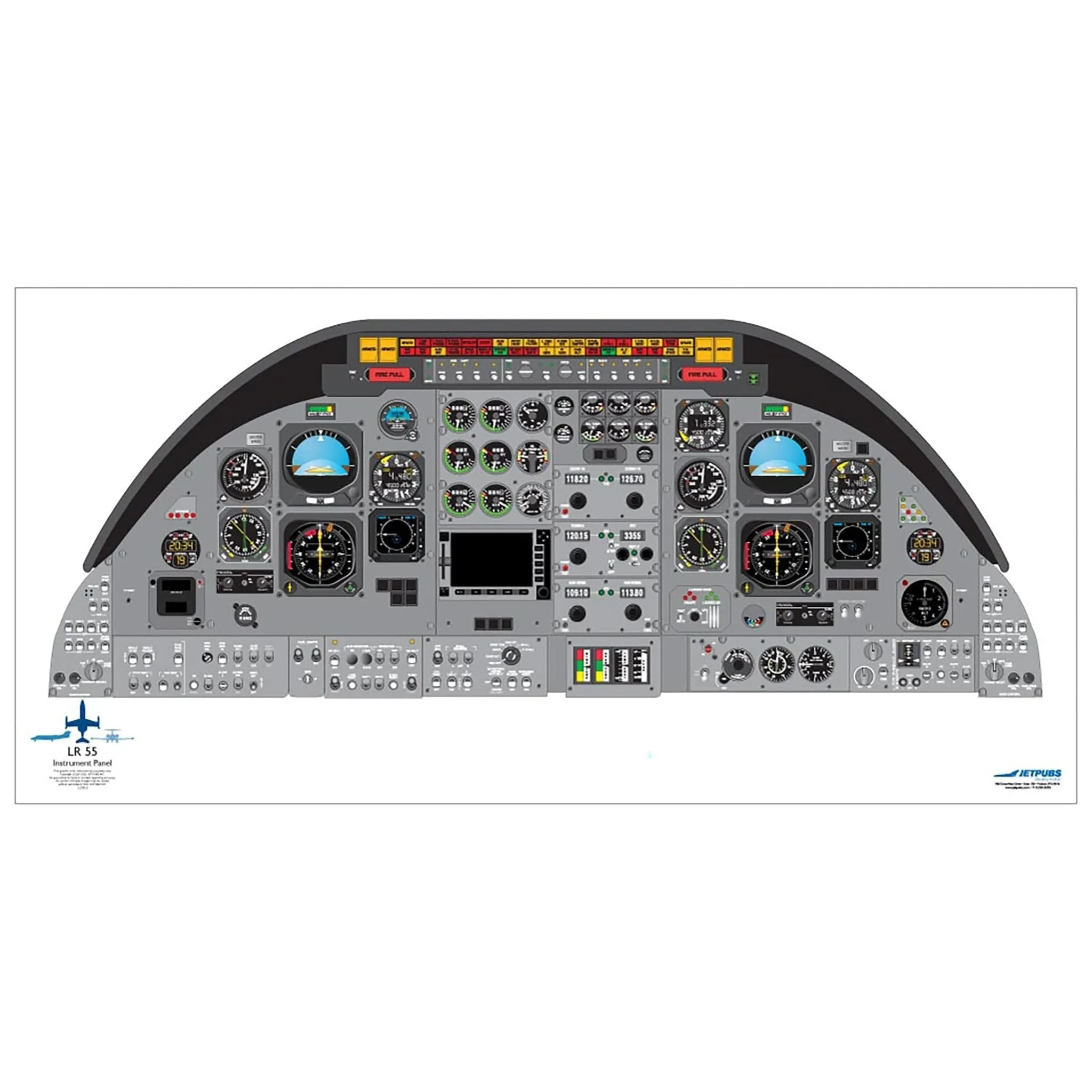 Learjet 18" x 36" Cockpit Posters