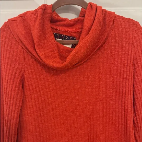 Maeve Anthropologie Coral Cowl Neck Sweater size Small Small