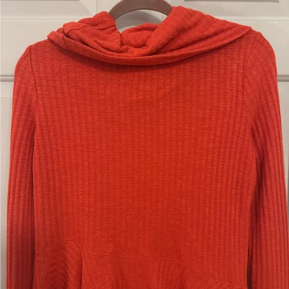 Maeve Anthropologie Coral Cowl Neck Sweater size Small Small