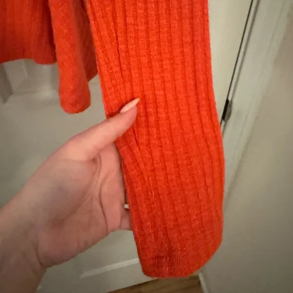Maeve Anthropologie Coral Cowl Neck Sweater size Small Small