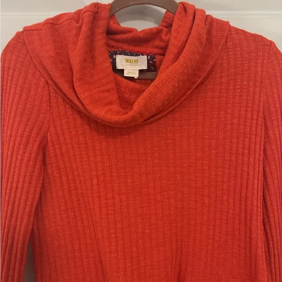 Maeve Anthropologie Coral Cowl Neck Sweater size Small Small