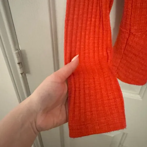 Maeve Anthropologie Coral Cowl Neck Sweater size Small Small