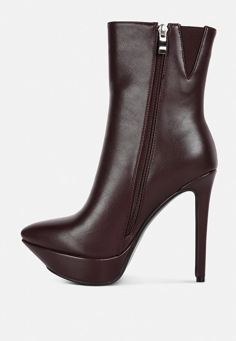 Magna Platform Heels Ankle Boot By Ruw