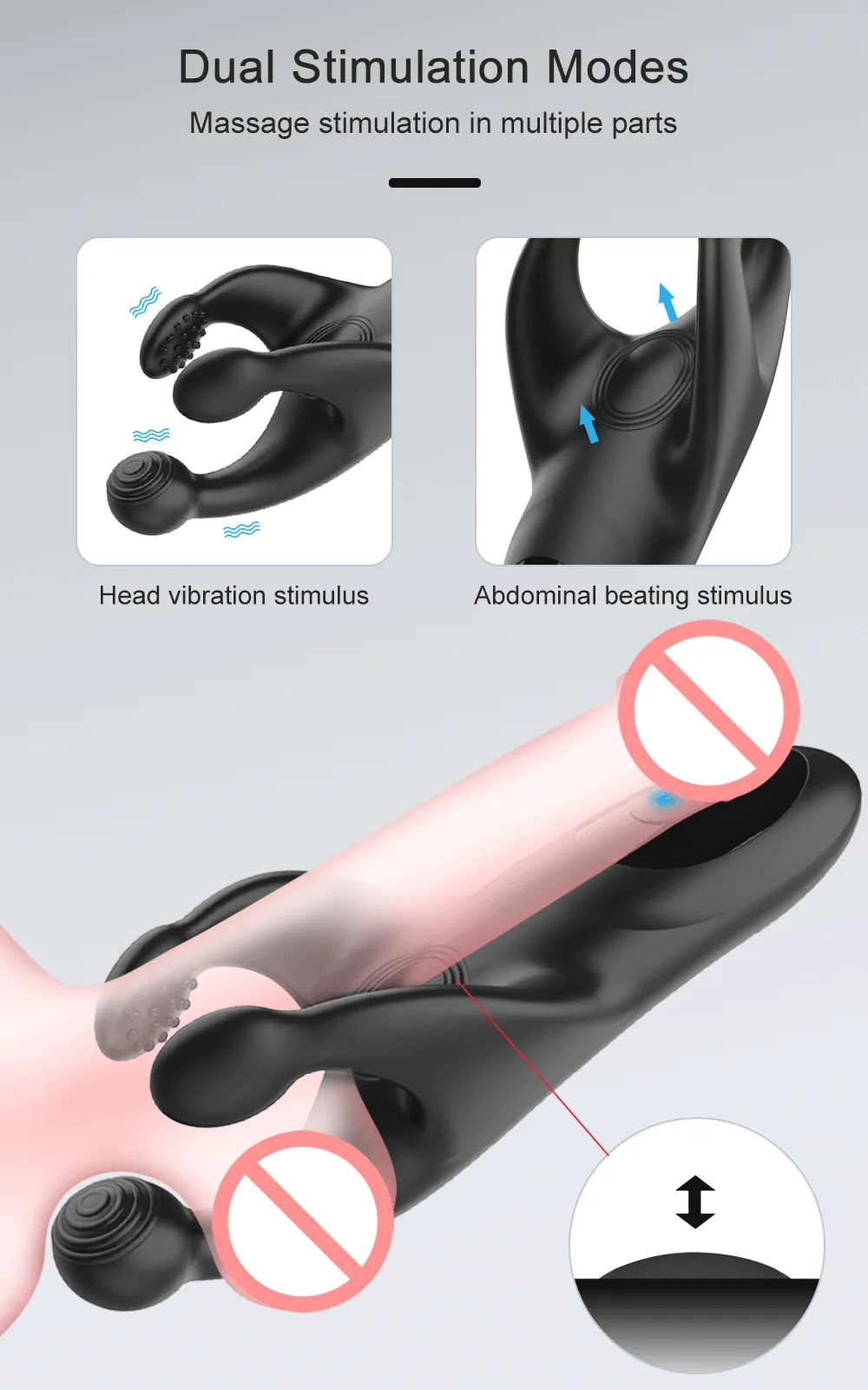 Male Delay Trainer Masturbator Men Vibrator Electric Massager  Exerciser Vibrations Stimulator