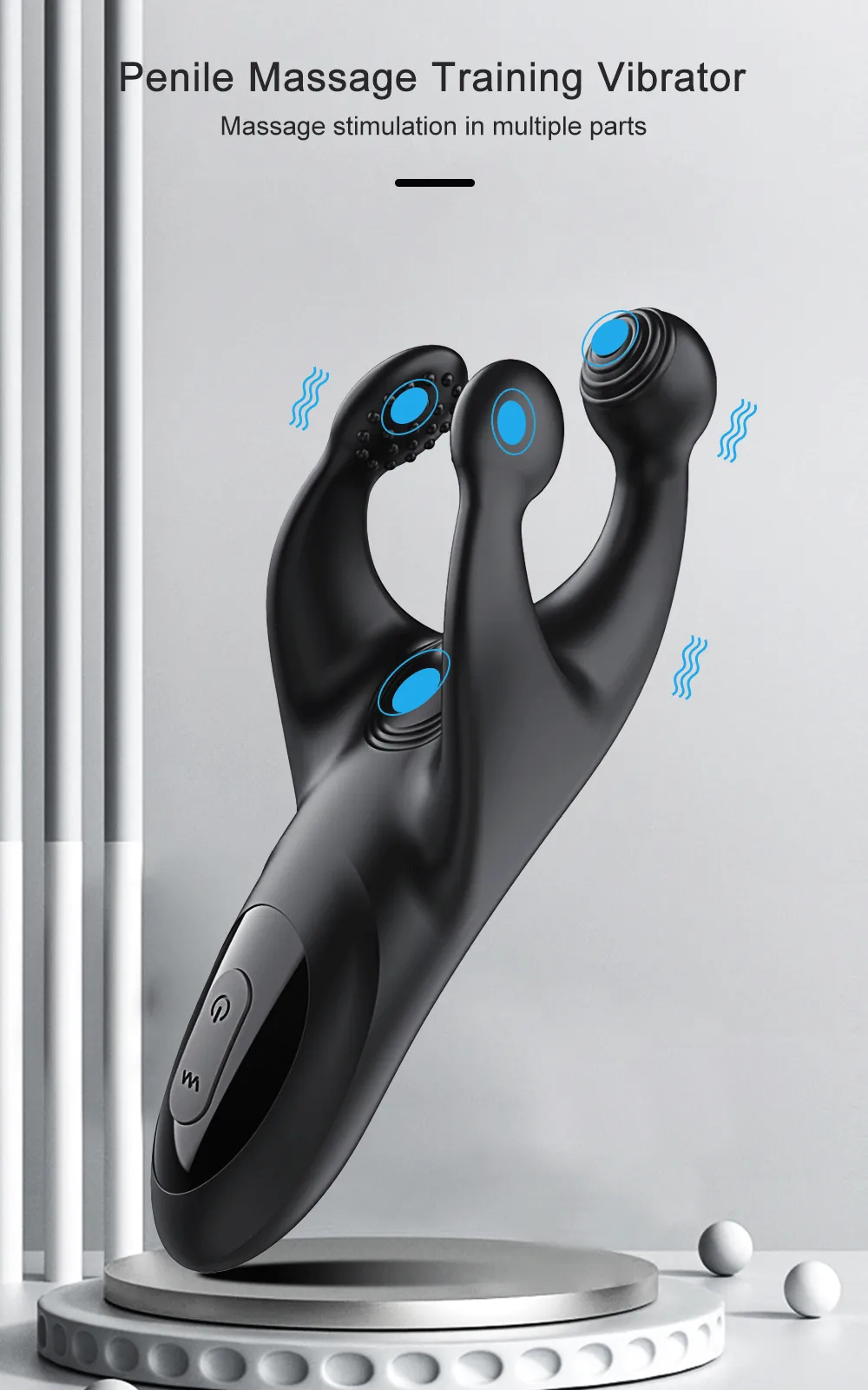 Male Delay Trainer Masturbator Men Vibrator Electric Massager  Exerciser Vibrations Stimulator