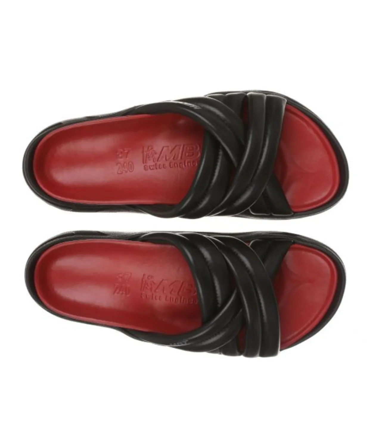 MBT Mio Black/Red Womens Recovery Slides