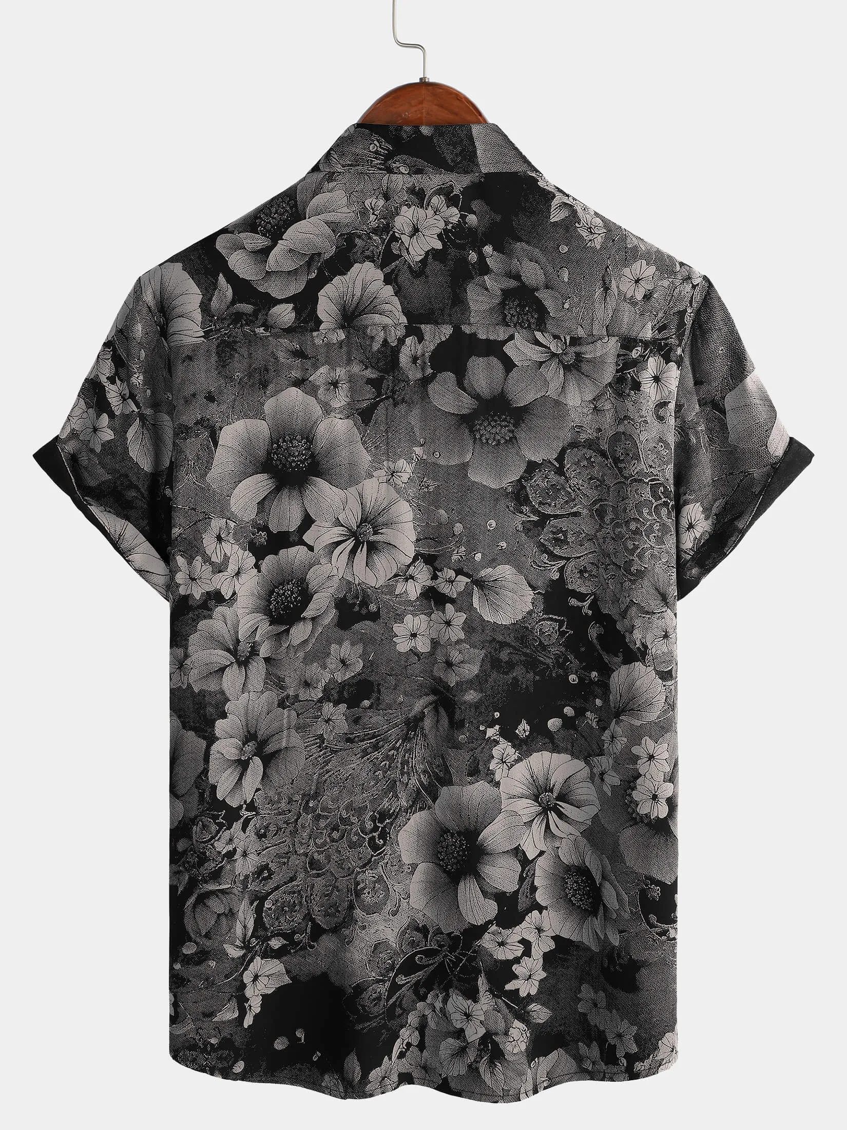 Men's Vintage Floral Summer Holiday Hawaiian Breathable Button Up Short Sleeve Shirt