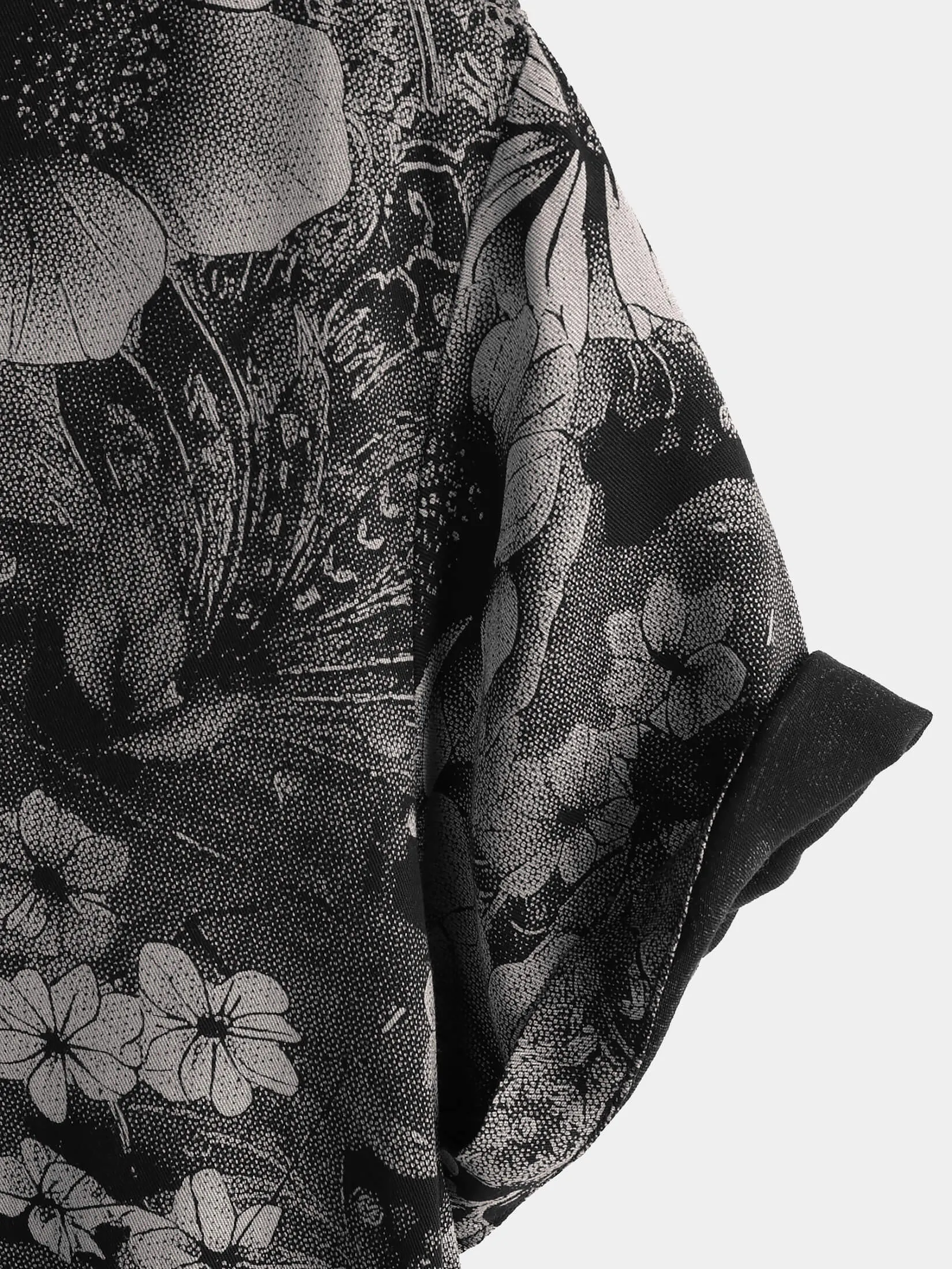 Men's Vintage Floral Summer Holiday Hawaiian Breathable Button Up Short Sleeve Shirt