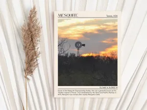 Mesquite Minimal Wall Art, Texas, USA
