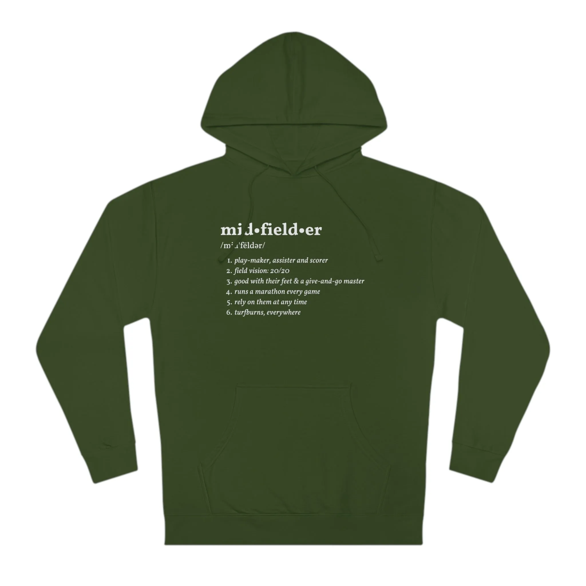 Midfielder Definition Adult Hooded Sweatshirt
